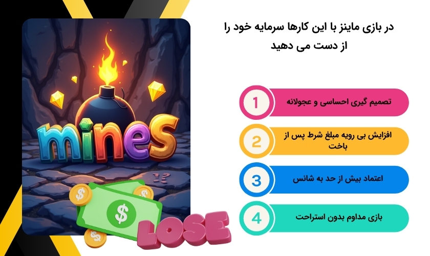 چه فعالیت هایی باعث باحت در بازی ماینز می شود؟